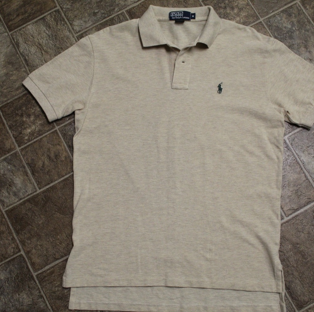 Polo Ralph Lauren Mens Tan Polo Shirt M